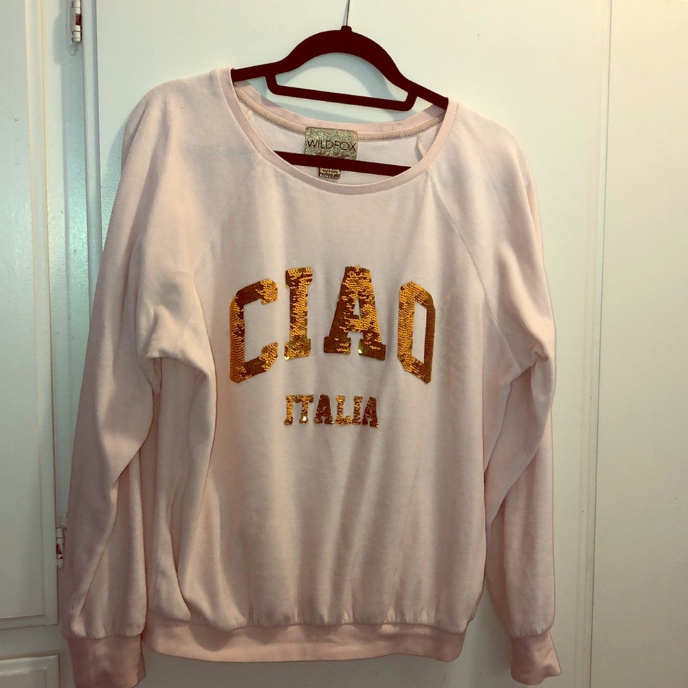 Wildfox peach sweater